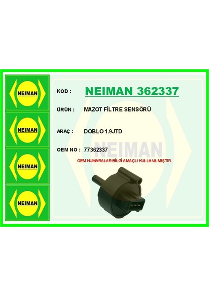 Mazot Filtre Sensörüdoblo 1.9jtd