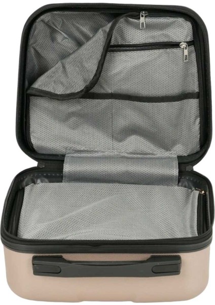 Bej Şifreli Kırılmaz Abs Makyaj Çantası Kadın El Valizi fırsatları