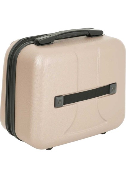 Bej Şifreli Kırılmaz Abs Makyaj Çantası Kadın El Valizi