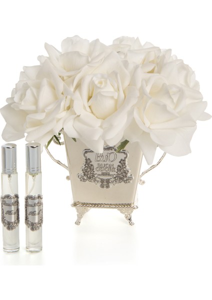 Silver Kare Beyaz 10 Gül fiyatları