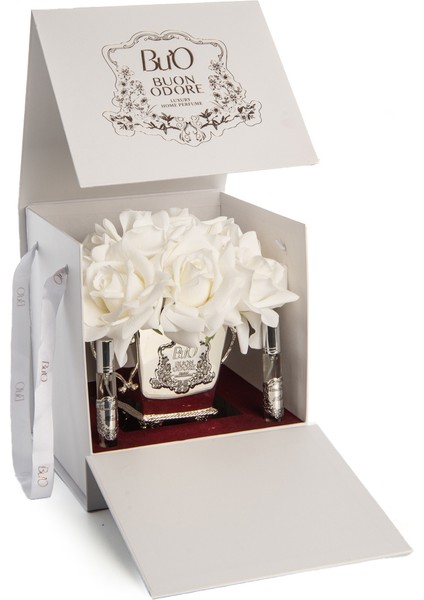 Silver Kare Beyaz 10 Gül fırsatları