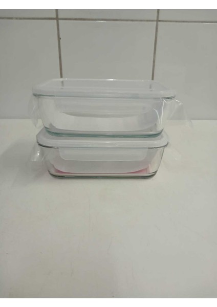 Feyzade Fresco Cam Kilitli Saklama Kabı 2'li Set Dikdötrgen (1200 CC)-(FRS-257) fırsatları