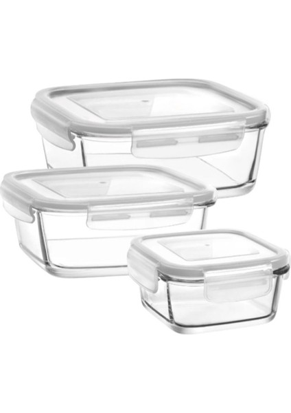 Fresco 3'lü Saklama Kabı Beyaz Kapak fiyatları