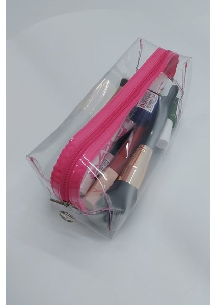 Şık Pembe El Çantası Kozmetik ve Seyahat Organizeri, Çok Renkli, Hafif ve Kullanışlı