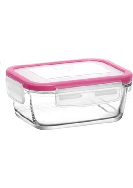 Feyzade Fresco Cam Kilitli Kahvaltılık Saklama Kabı 6'lı Set 400CC Pembe Kapak (FRS-237) fiyatları