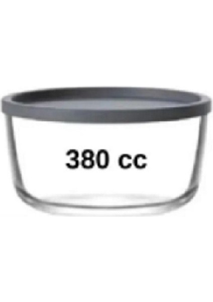 Feyzade Round Saklama Kabı (380 cc x 3 Adet) Antrasit Kapaklı fiyatları