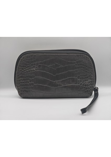 Kahverengi Safari Desenli 4 Gözlü ve Fermuarlı Makyaj Çantası fiyatları