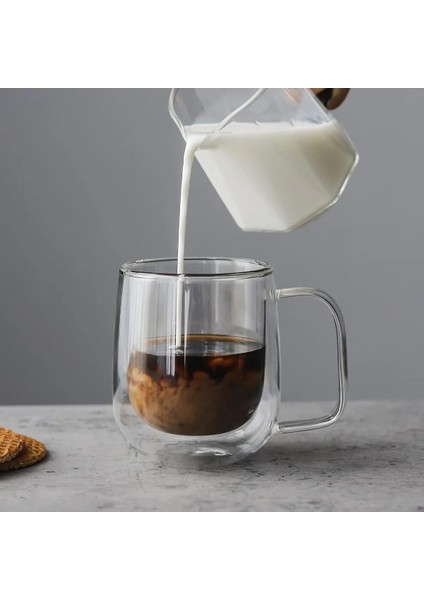2 Adet Kahve Kupaları Latte - Amerikano Çift Cidarlı Bardak ve Kupa modelleri