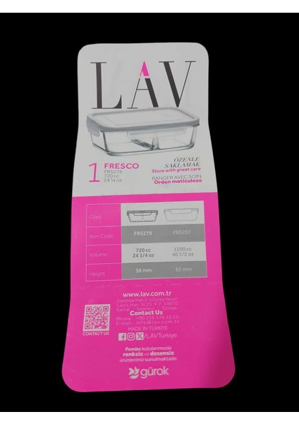Feyzade Fresco Bölmeli Cam Kilitli Dikdörtgen Saklama Kabı 720CC Beyaz Kapaklı FRS-279 fırsatları