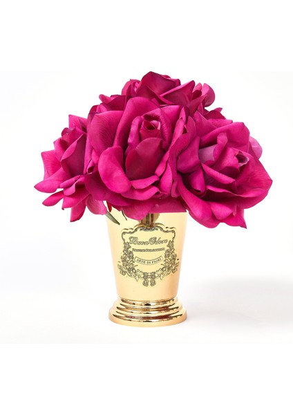 Yuvarlak Pirinç Vazo Gold Bordo fiyatları