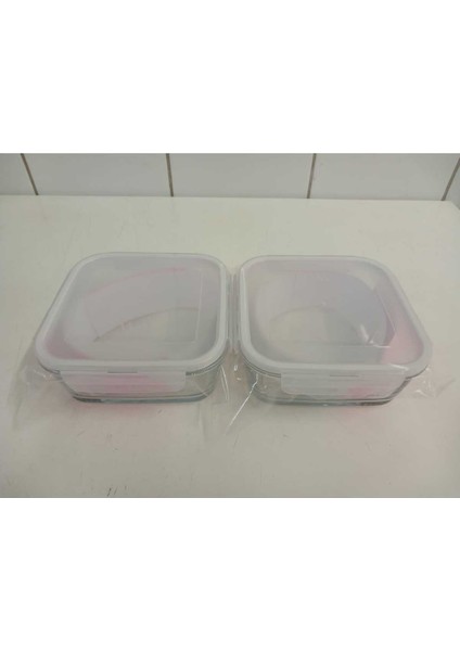 Feyzade Fresco Cam Kilitli Saklama Kabı 2’li Set 1150CC Kare (FRS-249) modelleri