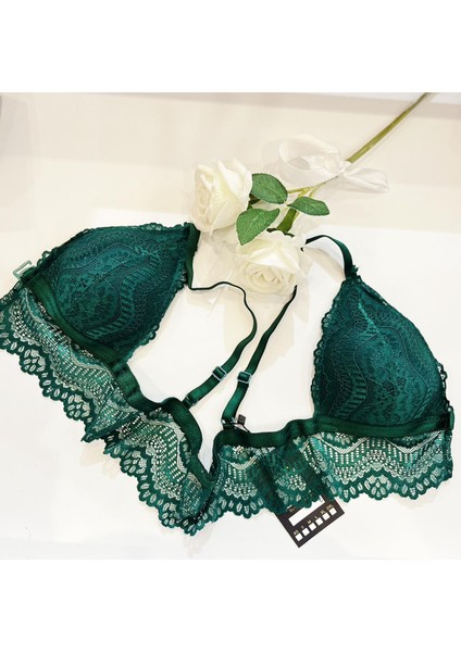 Yarım Dolgulu Önden Bağlamalı Dantelli Bralet Sütyen fiyatları