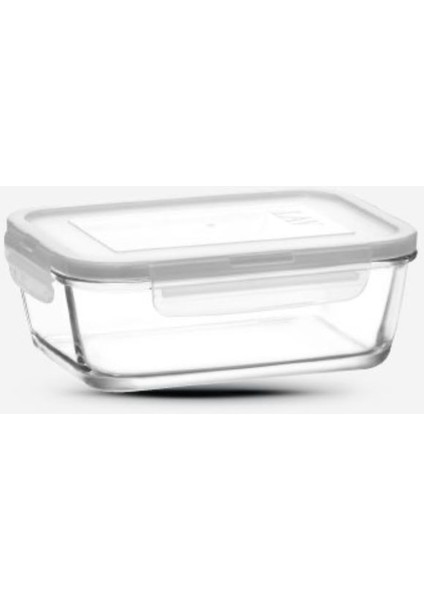 Cam Kilitli Saklama Kabı 800CC-YENI Seri Dikdörtgen Cam Saklama Kabı