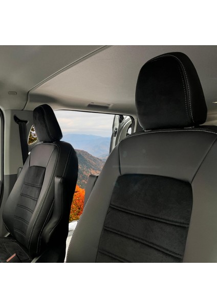 K-Design Volkswagen Transporter T7 4+1 Araca Özel Oto Koltuk Kılıfı - Taytüyü ve Deri fiyatları