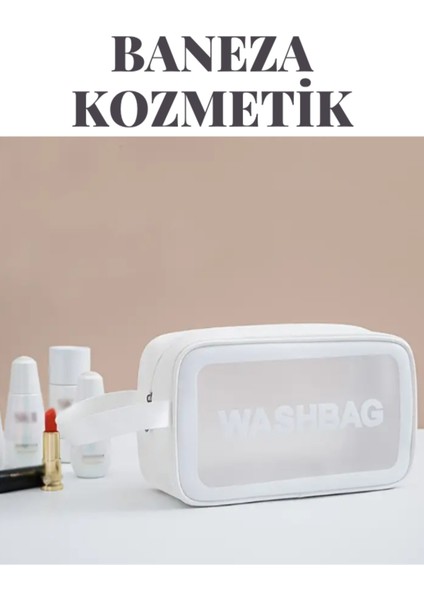 Beyaz Makyaj Çantası, 15 Fonksiyonlu Makyaj Seti ve Tek Kullanımlık Havlu modelleri
