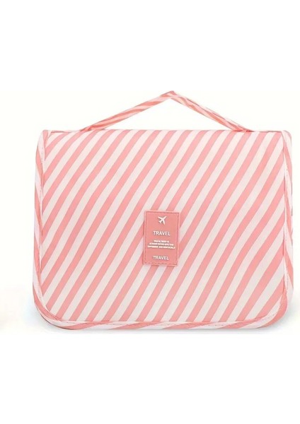 Pembe Çok Fonksiyonlu Makyaj ve Kozmetik Seyahat Çantası