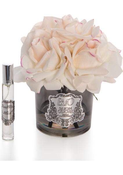 Füme Cam Sılver Allıklı 5 Gül Oda Kokusu