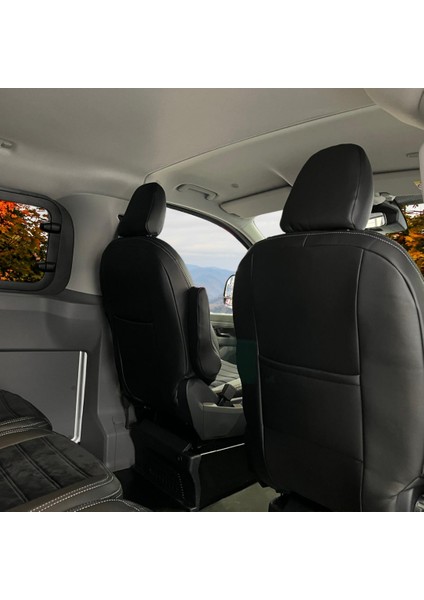 K-Design Volkswagen Transporter T7 4+1 Araca Özel Oto Koltuk Kılıfı - Taytüyü ve Deri indirimleri