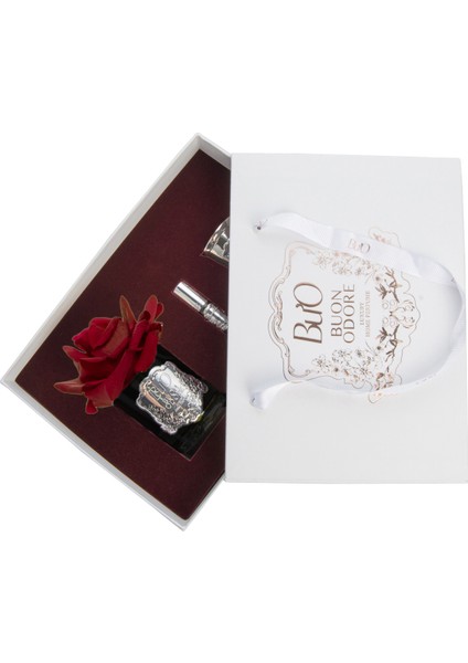 Siyah Cam Silver Pirinç Mum ve Gül Set Bordo modelleri