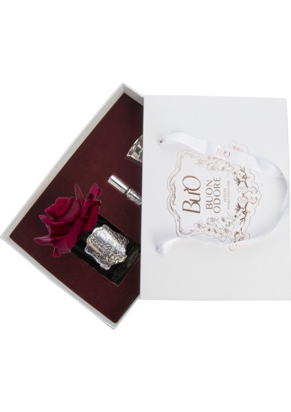 Siyah Cam Silver Pirinç Mum ve Gül Set Kırmızı modelleri