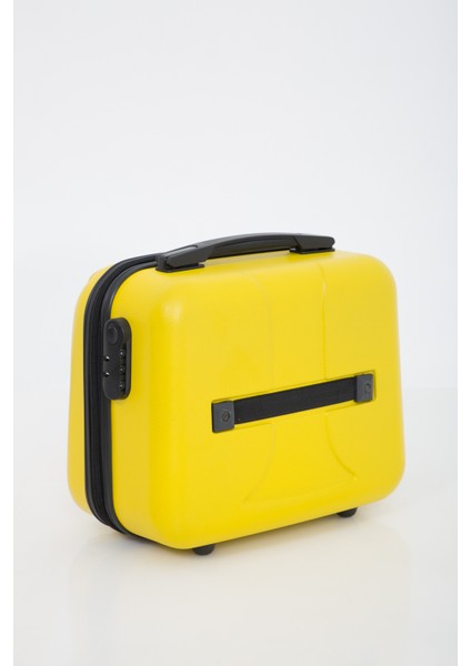 Sarı Dik Çizgi Model Abs Makyaj Çantası El Valizi, Şık ve Fonksiyonel Tasarım modelleri
