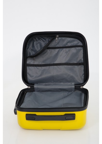 Sarı Dik Çizgi Model Abs Makyaj Çantası El Valizi, Şık ve Fonksiyonel Tasarım fırsatları