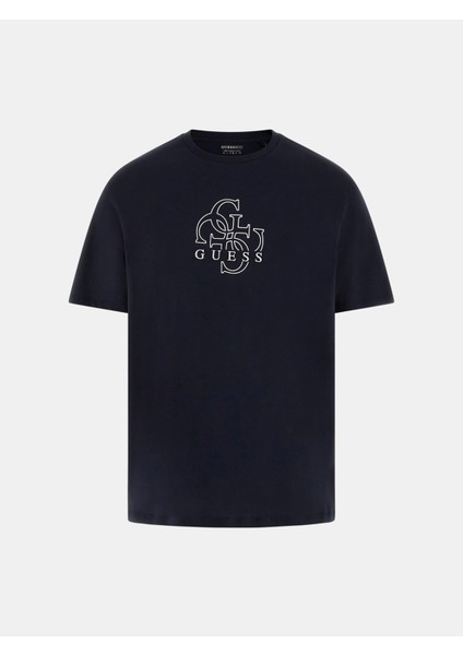 Quattro Erkek Lacivert Regular Fit T-Shirt M5BI76I3Z14-G7V2