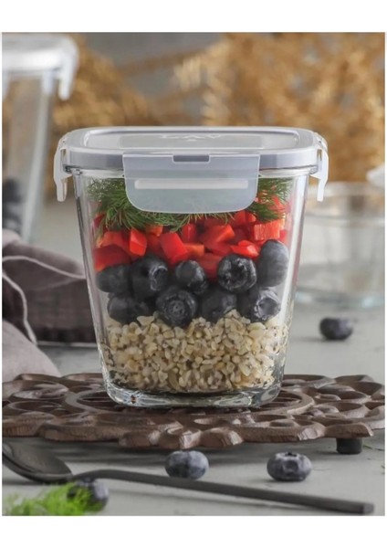 Feyzade Fresco Cam Kilitli Saklama Kabı Seti 6 Adet Beyaz Kapaklı 700CC (FRS-228) fiyatları