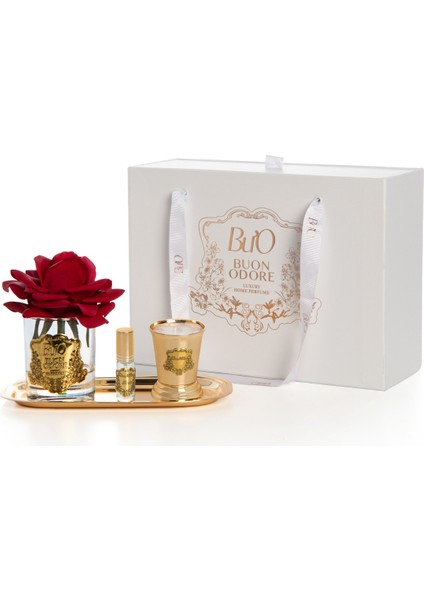 Gold Pirinç Mum&tek Gül Set Kırmızı fiyatları