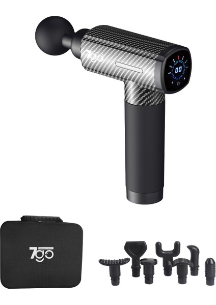 7gmg3 Masaj Tabancası | 8 Başlık | 30 Kademe Hız | LCD Ekran | Sessiz Güçlü Motor | 1500MAH Batarya | Taşınabilir Masaj Aleti fiyatları