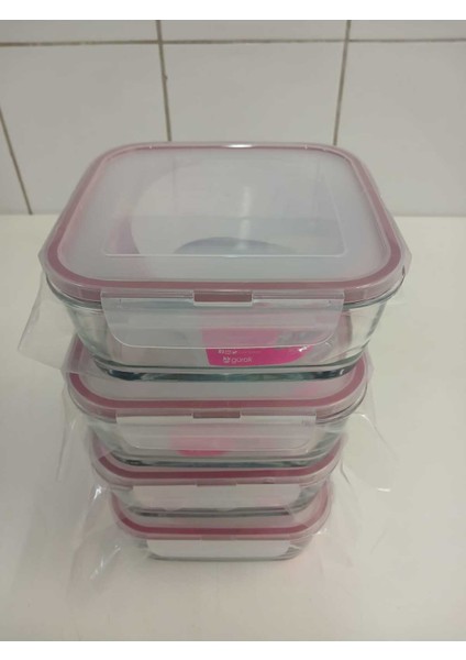 Feyzade Fresco Cam Kilitli Saklama Kabı 4’lü Set 1150CC Kare (FRS-249) fiyatları