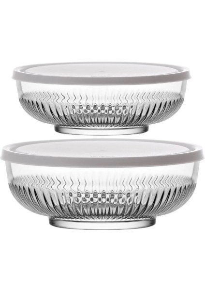 Tokyo 2'li Saklama Kabı 1500CC 880CC Beyaz Kapaklı