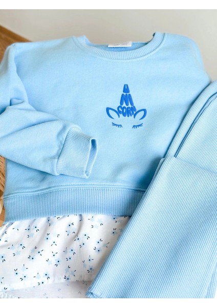 Gömlek Detaylı Sweatshirt ve Ispanyol Paça Tayt fiyatları