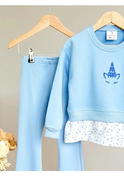 Gömlek Detaylı Sweatshirt ve Ispanyol Paça Tayt modelleri