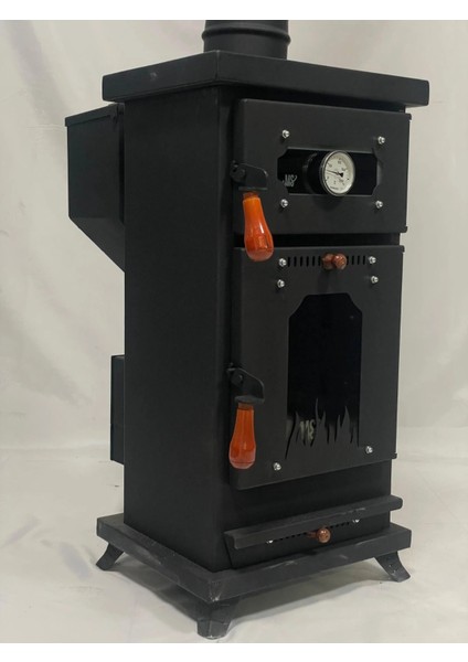 MO02 Manuel Mini Fırınlı Kuzine Tipi Pelet Soba