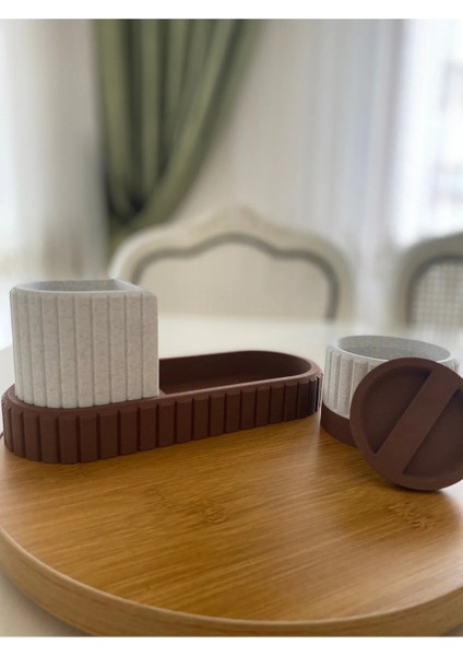 Wood Marble Kalemlik Set