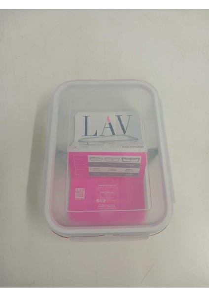 Feyzade Fresco Cam Kilitli Dikdörtgen Saklama Kabı 3'lü Set 1700CC Beyaz Kapaklı FRS-299