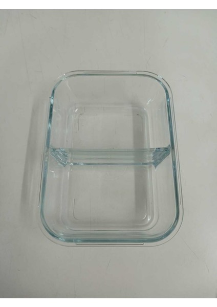 Feyzade Fresco Iki Bölümlü Kilitli Cam Saklama Kabı 2’li Set 1120CC Dikdörtgen (FRS-297)