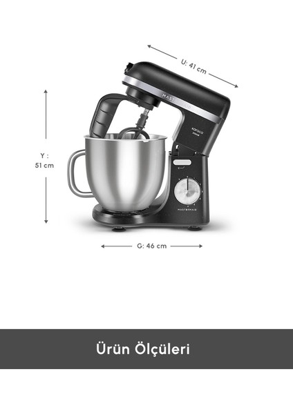 7l Siyah Hamur Yoğurma Makinesi, Güçlü ve Pratik, Mükemmel Sonuçlar fiyatları