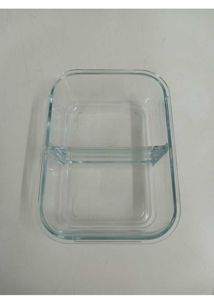 Fresco Cam Kilitli Iki Bölmeli Dikdörtgen Saklama Kabı 3'lü Set 1700CC Gri Kapaklı FRS-299