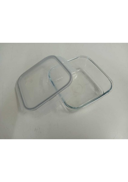 Feyzade Fresco Cam Kilitli Saklama Kabı 4’lü Set 1150CC Kare (FRS-249)
