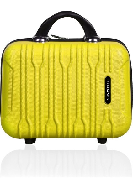 Şık Sarı Abs Makyaj Çantası El Valizi, Pratik ve Hafif Tasarım