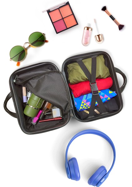 Şık Sarı Abs Makyaj Çantası El Valizi, Pratik ve Hafif Tasarım indirimleri