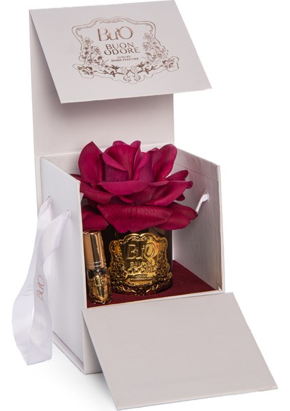 Amber Cam Gold Vazo Bordo Tek Gül fırsatları