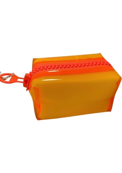 Şeffaf ve Kalın Fermuarlı Makyaj Çantası, Pratik ve Şık Tasarım