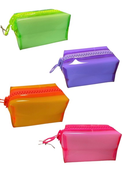 Şeffaf ve Kalın Fermuarlı Makyaj Çantası, Pratik ve Şık Tasarım modelleri