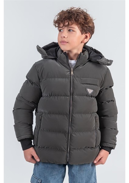 Nova Kumaş Kapüşonlu Erkek Çocuk Kışlık Mont KM2509 modelleri