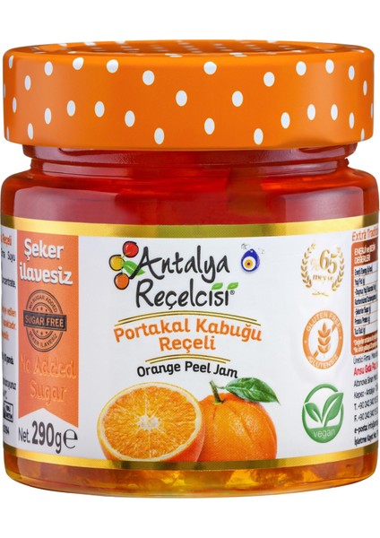 Portakal Kabuğu Reçeli 290G Şekeri Meyveden