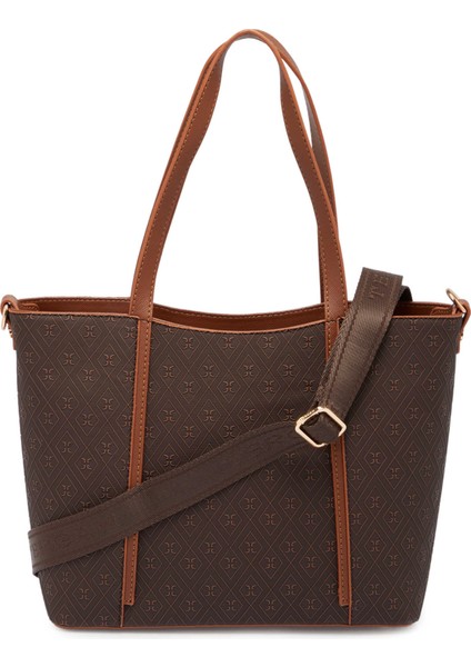 Kahve Print Kadın Omuz Çantası - S1WPR0000804-R1P modelleri