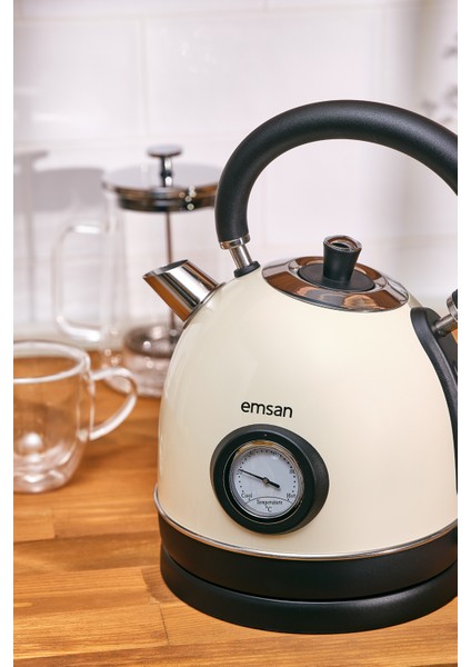 Bej Renkli Sıcak Su Demliği, Pratik ve Şık Tasarım fiyatları